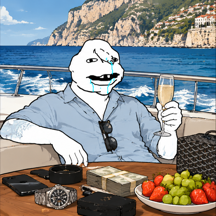 Kimchi Retarded cruising on a yacht